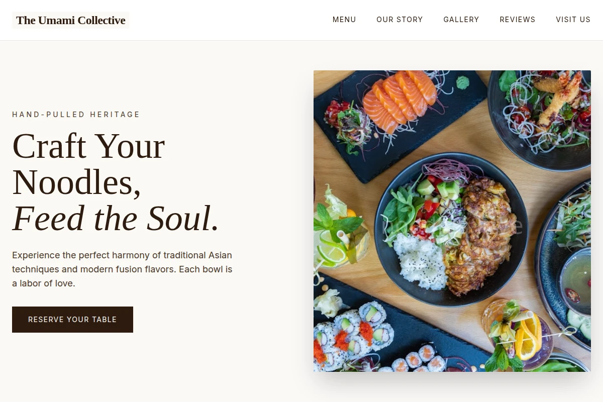 Fresh Asian Fusion Food