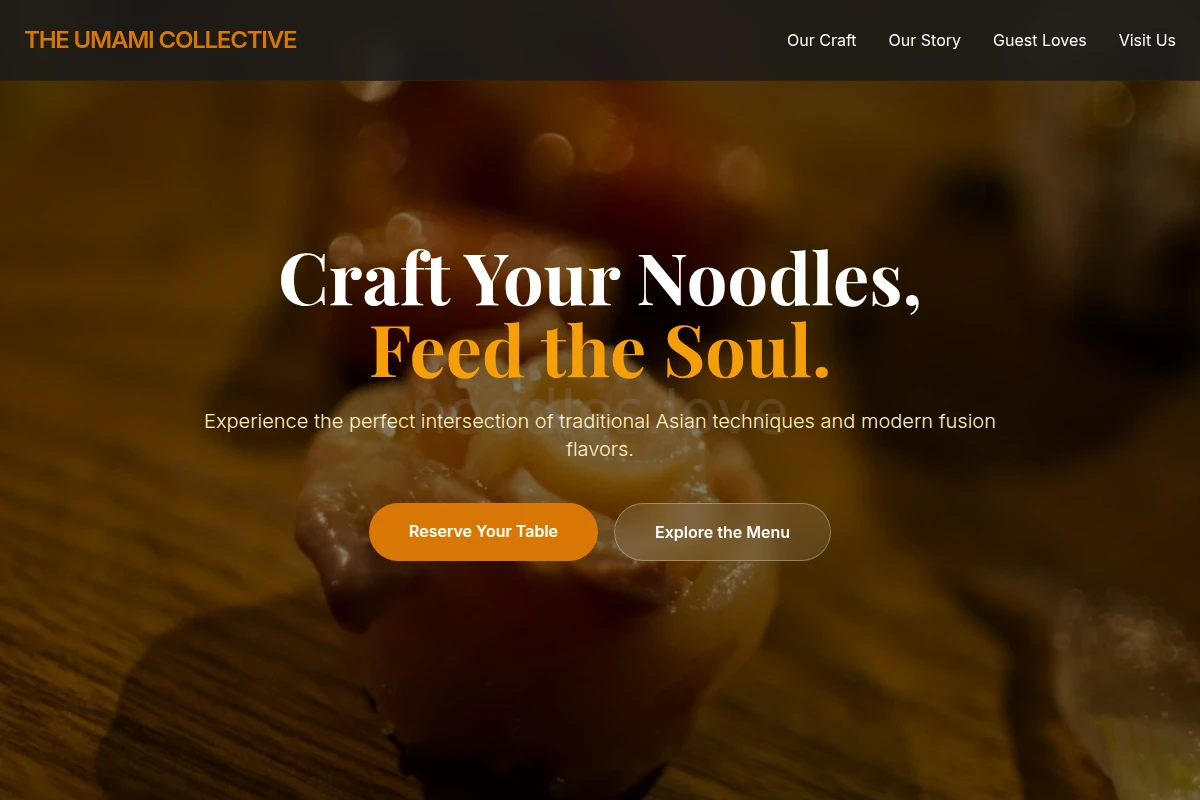 Craft Asian Fusion Food